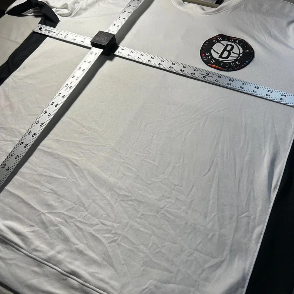 Brooklyn Nets Nike Shooting Shirt Mens XXL White Polyester Streetwear Sportswear